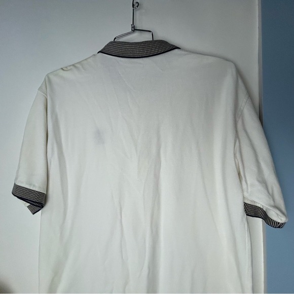 Antigua White & Checkered Accents "UK" Embroidered Polo Shirt Men's Large - Picture 12 of 14